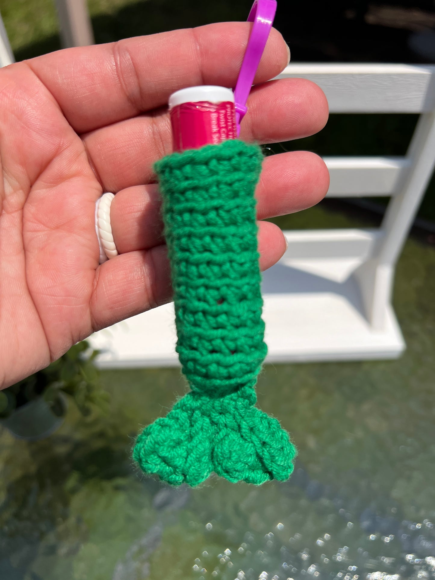 Mermaid Tale Lip Balm Holder Keychain