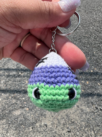 Candy Corn Monsters Crochet Keychains