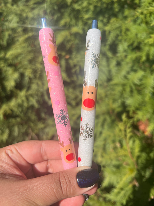 Reindeer Snowflakes Resin Pen