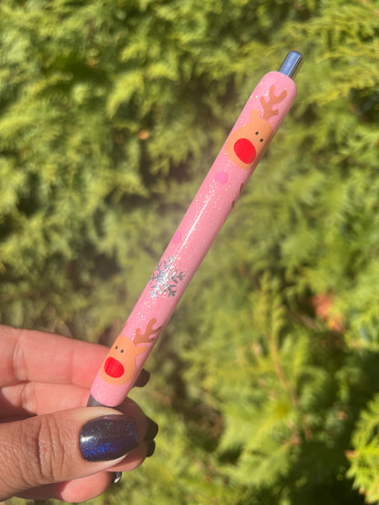 Reindeer Snowflakes Resin Pen