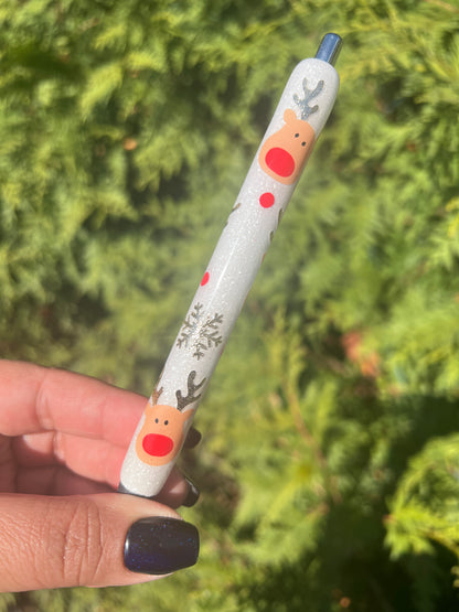 Reindeer Snowflakes Resin Pen