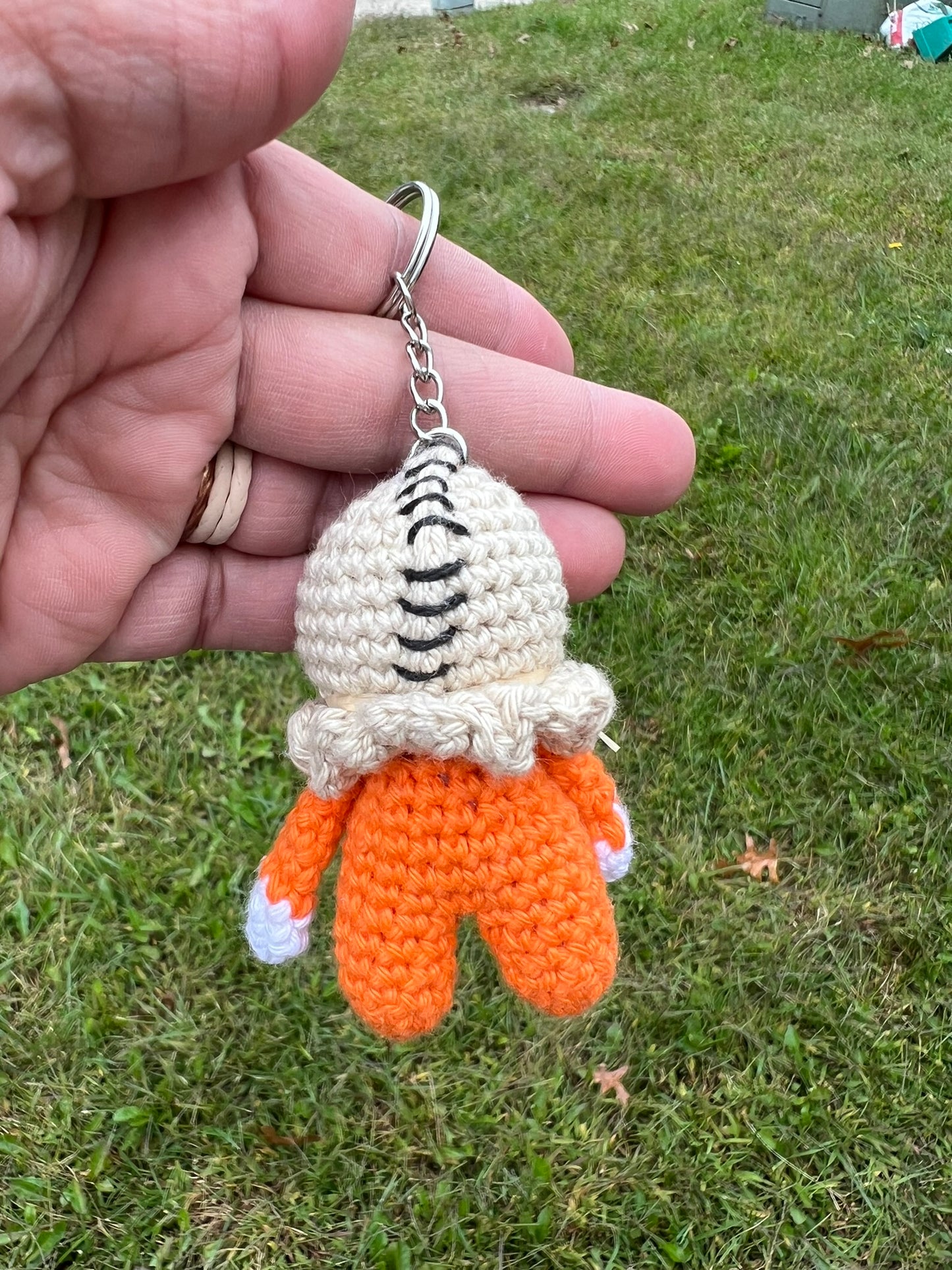 Trick 'r Treat Scarecrow Crochet Keychain