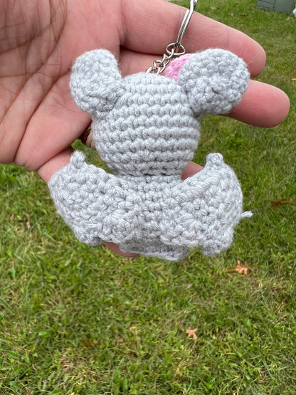 Batty Bat Crochet Keychain