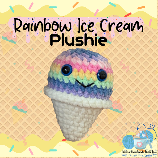 Rainbow Ice Cream Plushie