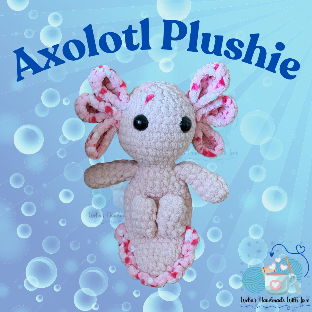 Pink Axolotl Plushie