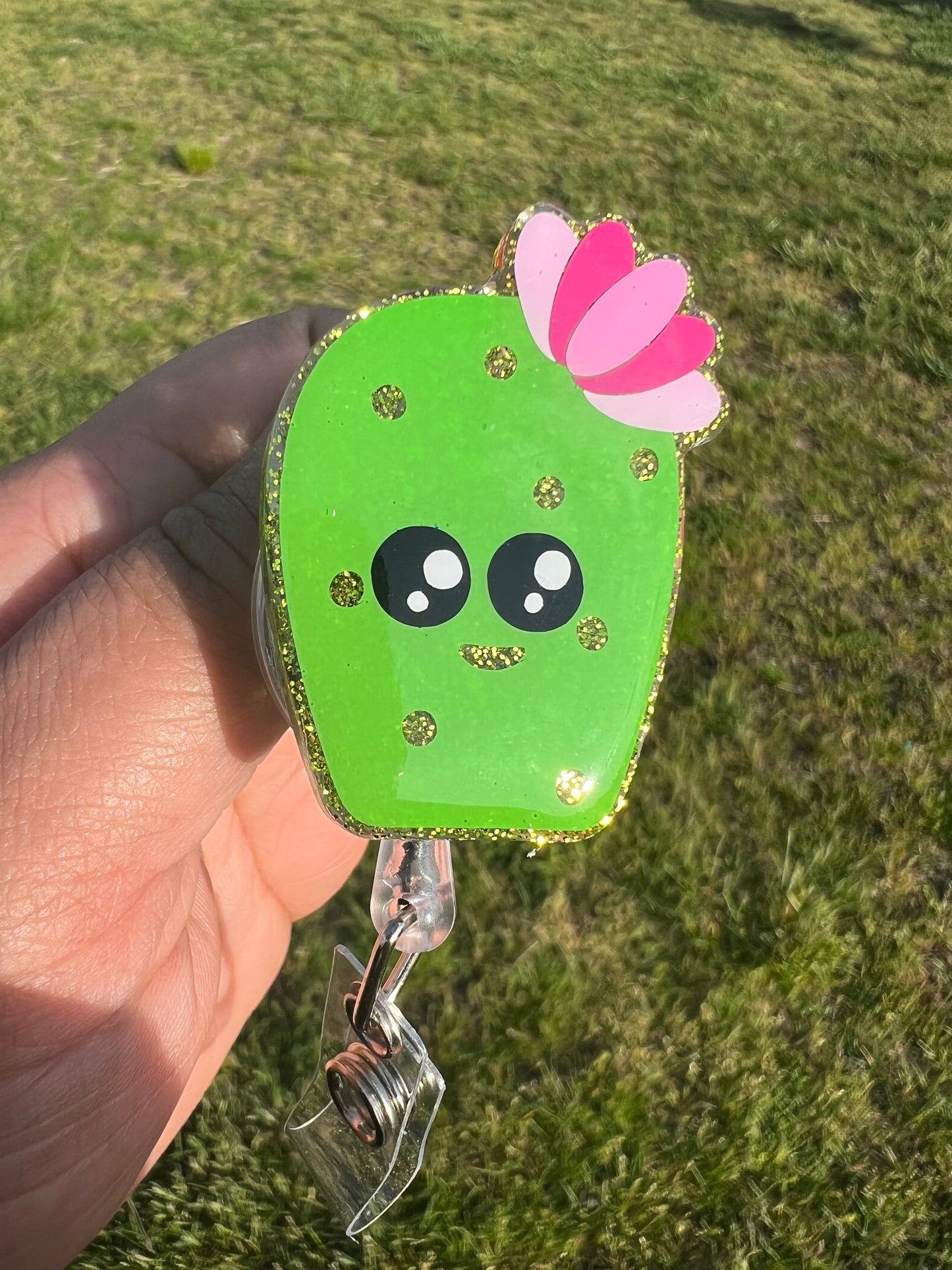 Baby Cactus Badge Reel