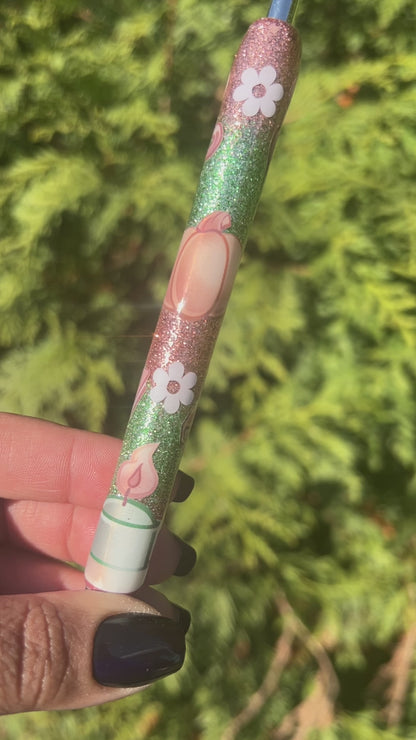 Fall Rose Gold and Sage Vibes Resin Pen