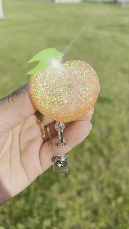 Peach Badge Reel