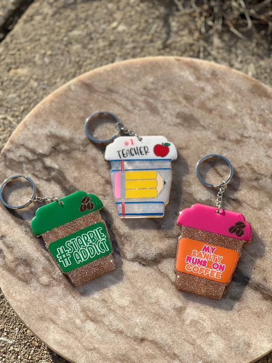 To Go Coffee Keychain